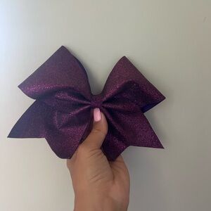 Purple cheer bow